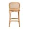 Baxton Studio Adrena Modern Bohemian Natural Brown Rattan Bar Stool 225-13069-ZORO - alternate 3